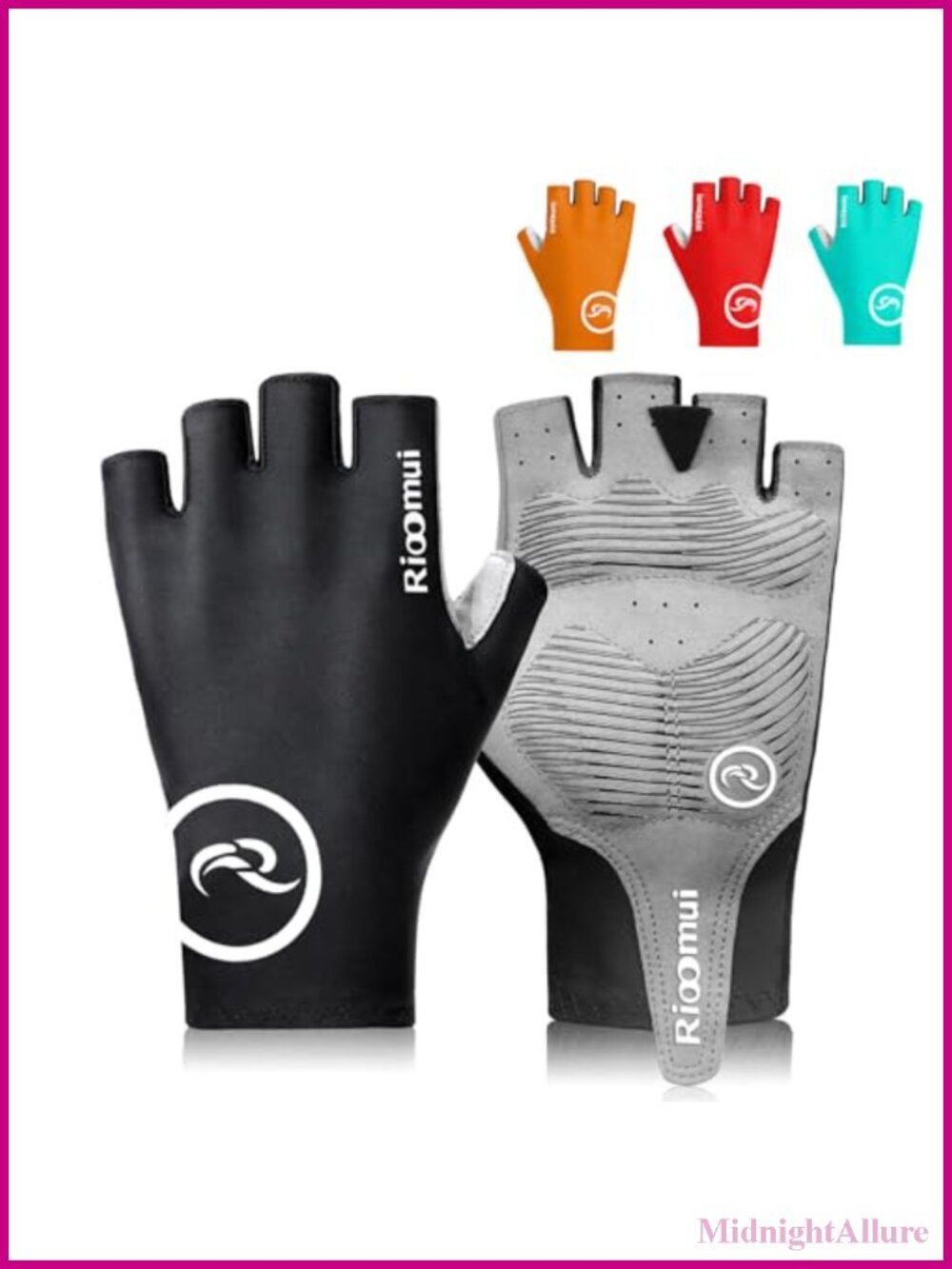 Cycling Gloves 5mm SBR Gel Padded Half Finger Anti Slip Breathable